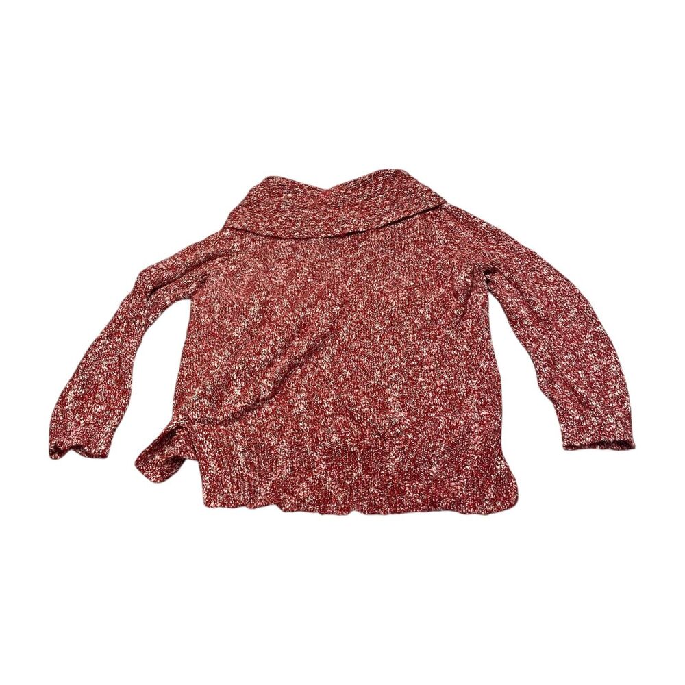 Croft & Barrow Sweater Women's XL Heather Red Cowl Neck Long Sleeve Pullover - Picture 2 of 8